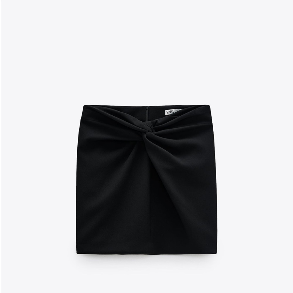 Zara black knotted skirt
